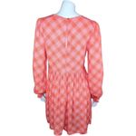 BP NWT . Womens XS Pink Red Ian Bias Plaid Long Balloon Sleeve Midi Dress… Photo 5