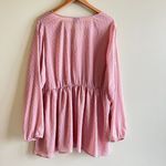 Torrid  BLUSH‎ TEXTURED CHIFFON SKATER DRESS LONG SLEEVE TIE FRONT WOMENS … Photo 3