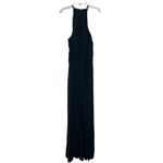 ZARA High Neck Sleeveless Black Maxi Lace Dress Size Medium Photo 6