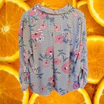 Candie's  Grandma Chic Floral with Front Ruffle Button Up Shirt Size 2XL‎ Photo 6