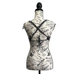 Shade & Shore  geometric strappy cross back swim top underwire 34B M boho beach Photo 2