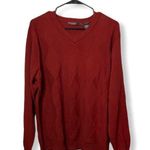 Oscar de la Renta red vneck sweater Large Photo 0