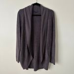 Barefoot Dreams dark gray/purple knit open front cardigan size XS/S Photo 8