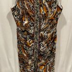 Fierce 90’s Y2K leopard purple trim ruched stretchy bodycon dress sheath mini Black Size XL Photo 7