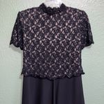 Black Lace Top and Skirt Set Size L Photo 2