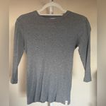 Satva  Essentials Organic Cotton Long Sleeve Gray Top - XS Photo 0