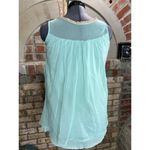 Pajama top satin lace and sheer aqua blue tan Size XL Photo 8