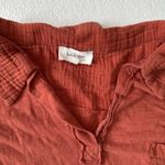 Bohme  Rust Oversized Long Sleeve Cottagecore Shirt Small Lagenlook Lounge Fall Photo 3