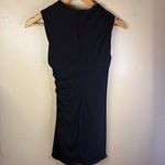 ZARA Womens Ruching Draped Classic Black Mini Dress Size Small Formal Wedding Photo 5