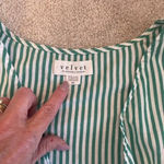 Velvet Tees Velvet by Graham &‎ Spencer Jayel Cotton Stripe Wrap Dress Green Wrap Size XS Photo 9
