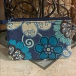 Vera Bradley Navy and Teal Patterned Pouch Photo 2