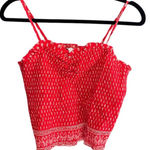 Gianni Bini ‎ Women's L Red Sleeveless Cropped Tank Top Casual Summer Photo 0