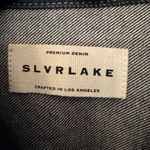 SLVRLAKE Trucker Cropped Denim Vest Women’s Dark Blue Cotton Size Large Photo 6