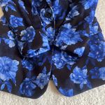 Alice + Olivia  Macey Shawl Collar‎ Floral Blazer Blue Black Size 0 Photo 5