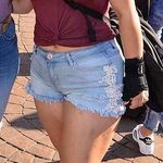 Bongo Lace & Distressed Jean Shorts Photo 2