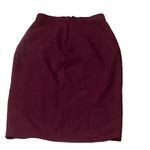 ASOS Women's Burgundy Pencil Skirt Size 4 Knee Length Back Slit Business Casual Photo 6