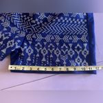 Lucy Paris  Navy Blue Cross Stitch Embroidered Shorts Sz L 42 poll on summer Photo 5