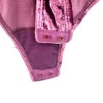 Free People Intimately Free Size Large Short Sleeve Bodysuit Purple Velvet NWT Photo 2