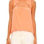 Bright orange cutout tank blouse top size small Photo 0