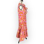 Warm Sierra Midi Dress Women's Size 3 Pink Orange Floral Ruffle Sleeveless RTR Size L Photo 5