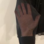 Ambiance Apparel  Black Sheer Button Down long Sleeve size 1X Photo 2