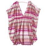 Jordan Taylor Pink and White Swim Coverup with V-Neck and Flutter Sleeves Photo 6