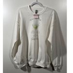 Gildan Dirty Martini White Crewneck Sweatshirt Size Large Boutique Martini Time Photo 0