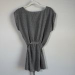 Ann Taylor Women’s Sleeveless Top Black White Geometric Belt Tie Waist Size S Photo 4