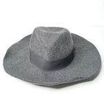 Michael Stars  100% Wool Grey Wide Brim Fedora Hat Women's One Size Photo 3