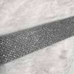 Silver Glitter Belt with Gold Buckle Size M/L Photo 4