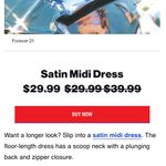 Forever 21 Blue Satin Dress Photo 2