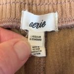 Aerie Corduroy Pants Large Tan Flair Leg Stretch casual Comfort Elastic waist Photo 3