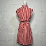 Anthropologie Saturday Sunday Terry Rope Belt Dress Women Orange Stripe Small Photo 1