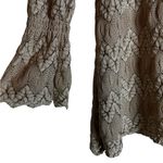 Free People Simone Dress Crochet Lace High Neck Bell Sleeve Boho Size XS Photo 4