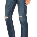Rag and Bone Jeans Womens 25 Mabel Blue Dre Raw Hem Distressed Slim Photo 0