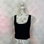 Collusion X Black Cropped Rib Racerback Tank Top Size 8 Photo 2