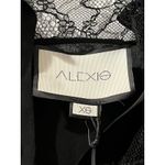 Alexis NEW  Black Lace Ruffle‎ Long Sleeve Button Down Blouse Top XS Photo 2