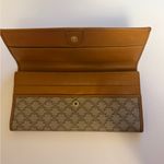 CELINE  Vintage Macadam Long Wallet Tan Canvas Leather Trim Made In Italy Photo 11