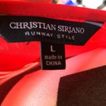 Christian Siriano Orange White Stripe Short Sleeve Shirt Large Photo 5