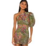 Revolve Iorane asymmetrical One Shoulder puff sleeved Floral mini Brazil XS Photo 1