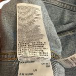 Levi's Levi’s Altered Trucker Jacket L Women’s Large Cropped Raw Hem Collarless‎ Denim Photo 8