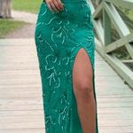 David's Bridal Green best bride prom dress  Photo 0