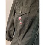 Jade & Ivory Boho Shabby Chic Army Green With Floral Embroidery Utility Jacket s Photo 1