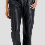 LNA Like New  Faux Leather Stretch High Rise Contrast Seam Pants Black Medium Photo 0