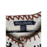 Work In Progress Vintage Sequin Color Block Animal Print Cardigan Sweater Green Size L Photo 1