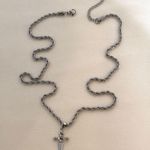 Cross Dagger Pendant Necklace for Men Women Streetwear Hip Hop Unisex Necklace Silver Photo 5