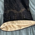 Bebe  VNeck Bodycon Lace Mini Dress Black Size Small Photo 2
