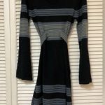 prAna  Sydney Sweater Dress w/ Tie Waist Flared Sleeve Gray Tan Blue - Small VGUC Photo 0