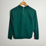 J Crew Ruffle Collar Preppy Crew Neck Sweater Women S Emerald Green Pullover Top Photo 1