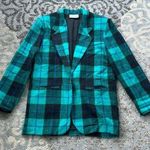 Vintage String Bean Plaid Blazer Green Small Photo 0